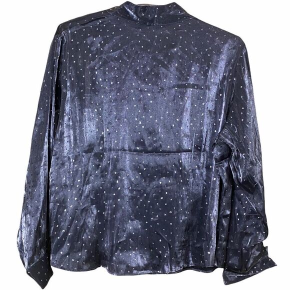 Blue Diamond Plus Metallic Silver Sparkles Shirt - Picture 5 of 7